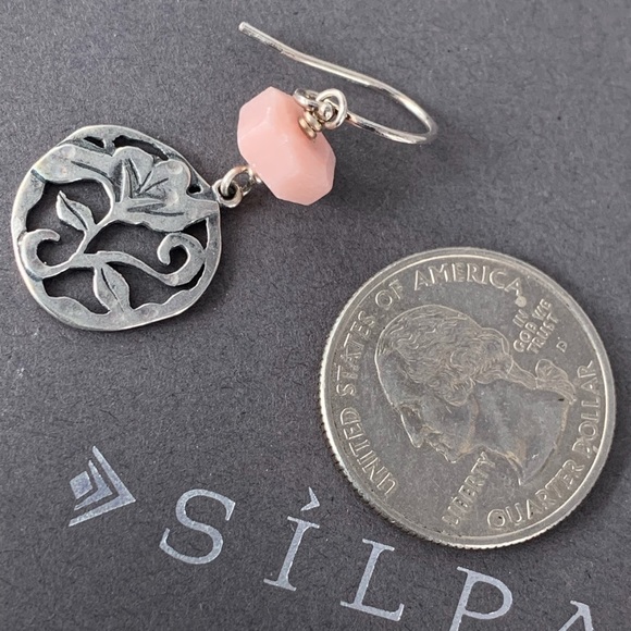 Retired SILPADA Pink Soapstone and Sterling silver earrings - Picture 9 of 9
